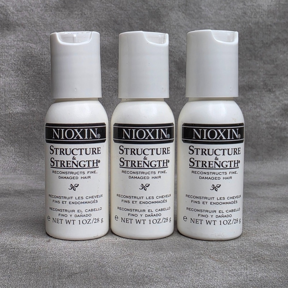 (X3) Nioxin Structure & Strength Reconstructs Fine Damaged Hair 1 oz Travel Sz